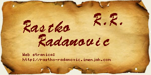 Rastko Radanović vizit kartica
